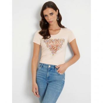 Guess Pink Logo T-Shirt for Women