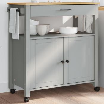 Carrito de cocina MONZA en madera maciza de pino 84x40x90 cm