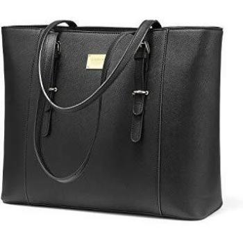 Damen Laptoptasche 15,6 Zoll – Elegant, Wasserdicht, Schwarzes PU Leder