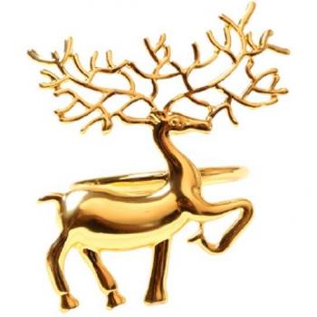 Décorations de fête avec anneaux de serviette thème cerf