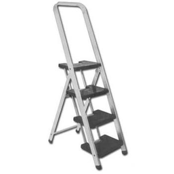 Escalera Sifer 4000 de Aluminio Reforzada, 4 Peldaños Anchos, Certificación EN131