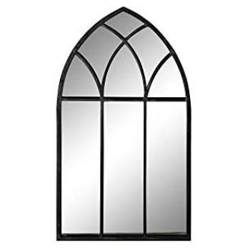 Miroir en métal noir forme de fenêtre (36 x 2 x 65 cm)