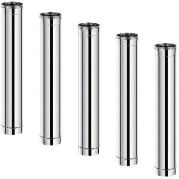 Kit de 5 conduits en acier inoxydable 100 cm Ø80-125