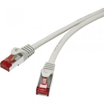 Renkforce Patchkabel CAT 6 1.00 m Grau mit vergoldeten Steckern