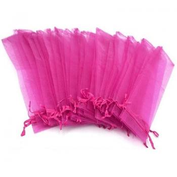 100pcs Drawstring Silk Pouch for Hand Fans