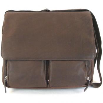 Brown Leather Laptop Carrier with 40 cm Compartment