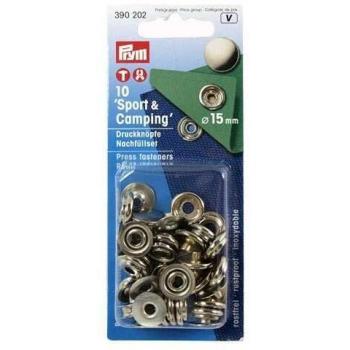 Bouton de fixation sport Prym, 15 mm, laiton