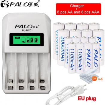 PALO Cargador de Pilas Recargables AA y AAA Ni-MH 1.2V
