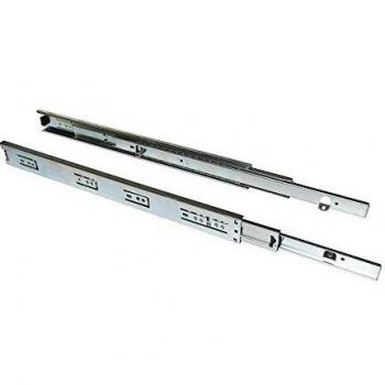Emuca Glissières à billes, hauteur 45mm, longueur 450mm, acier zingué