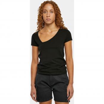 Urban Classics Damen T-Shirt Organic Asymmetric Neckline Kurzarm