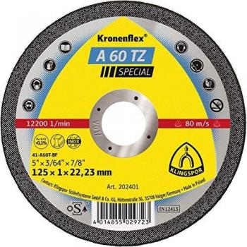 Disque d'usinage Klingspor 125 × 1 × 22,23 mm (acier inox)