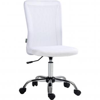 Vinsetto White Mesh Computer Desk Chair with Swivel Wheels