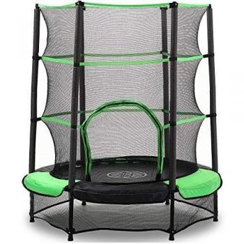 AOKCOS 4,5‑ft Kinder-Trampolin mit Sicherheitspad – Grün (RT137001PG)