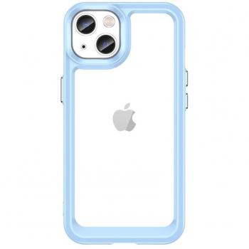 Outer Space Blue Reinforced Case for iPhone 15 Plus with Flexible Frame