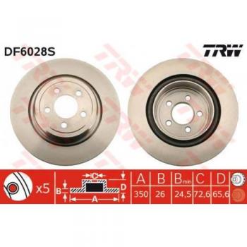 TRW DF6028S Scheibenbremse