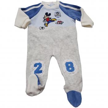 Tuta ciniglia bimbo neonato Arnetta Disney baby Mickey grigio cielo 1 mese