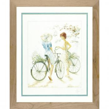 Zählmuster Mädchen auf dem Rad