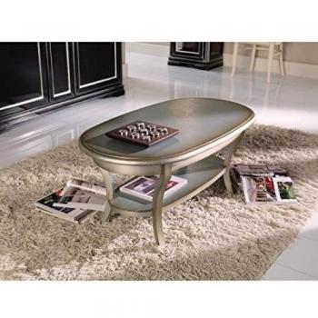 Ovale Chic: Tavolino Salotto in Legno Massello