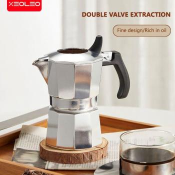 Olla de Café XEOLEO Moka Dual con Ventana de Aluminio