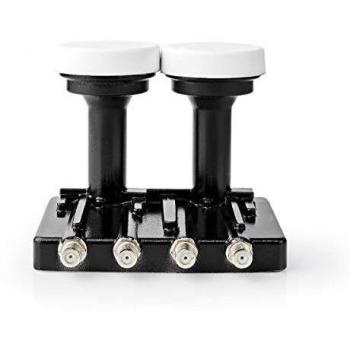 High-Gain Quad Monoblock LNB 0.85 dB NF, 4x F-Connectors