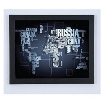 Map Wording image encadrée 67x87 cm
