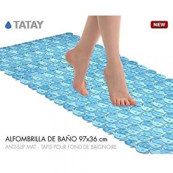 Tappeto da Bagno Tatay Blu 97x36 cm – Superficie Antiscivolo – 5510000
