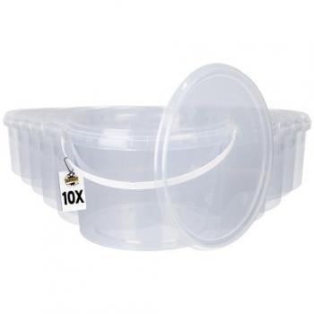 Seau de Rangement Transparent 2L