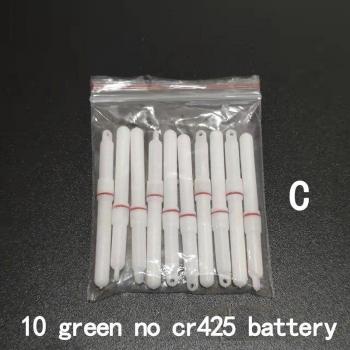 10-Piece Green/Red LED Light Sticks for Night Fishing B276