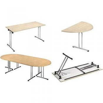 Tavolino Chromeline TPCH147E: Rettangolo con Piano in Acero