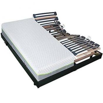 BELLECOUR Set de 2 sommiers électriques Flex + 2 Matelas | 2 Personnes