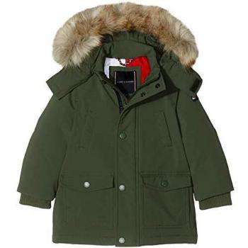 Tommy Hilfiger Manteau Tech Parka Garçon Taille 8 Vert