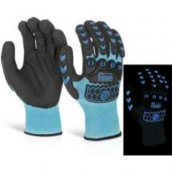 Eclipse Foam Nitrile Gloves – Blue, Ultra Glow, L