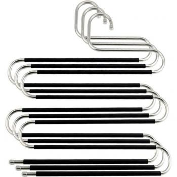 Cintres S en acier inoxydable pour rangement de tissu