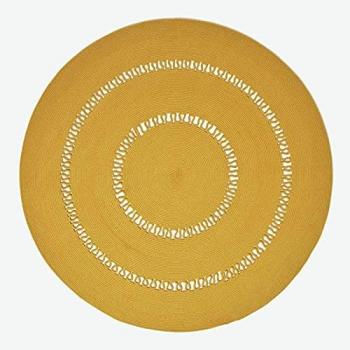 Alfombra Circular Tejida en Algodón Vainicado 120 cm
