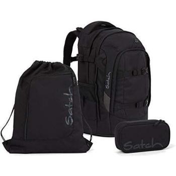 SATCH Pack „Blackjack“ Schulrucksack–Drei‑Teil Set