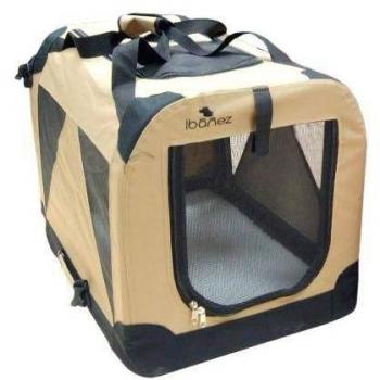 Cage de transport en toile pour chien ou chat 91x63x63 cm