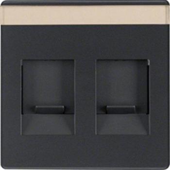Tapa central mit Staubschutz und doppelt Etikettenhalter, Q.1/Q.3, anthrazit