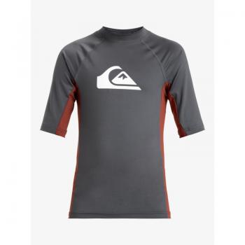 Quiksilver Comp Youth Rash Vest, Grey, Short Sleeve – Ages 2-4