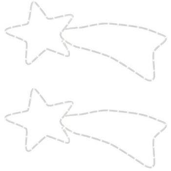 Lumière de Fête Comète 48 LED – Ensemble 2 – Blanc chaud – 65x28 cm