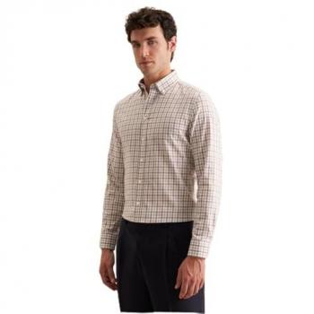Karo Flanellhemd Herren Regular Größe 42 braun