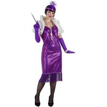 Disfraz de Mujer Charleston Purpura