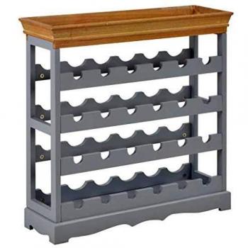 VidaXL 27.6x8.9x27.8 Grey MDF Wine Rack