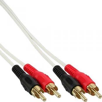 Cavo Audio InLine® 2x RCA Maschio/Maschio – 7 m Oro/Bianco