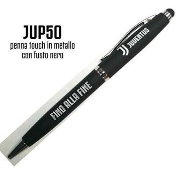 TOUCH PENNA CLIP JUVENTUS METALLO FUSTO NERO UFFICIALE PRODOTTO GIEMME ITALY