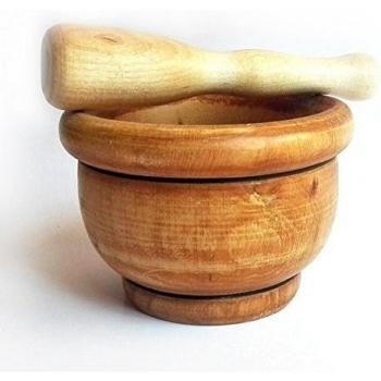 Mazo y Tazón de Maderita para Especias y Hierbas