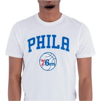 New Era Philadelphia 76ers NBA Men's White Short Sleeve Shirt