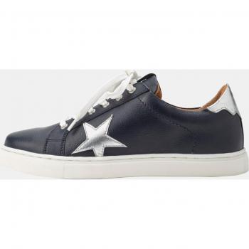 Scarpe sportive in pelle blu con stella metallica donna taglia 39 larghezza H