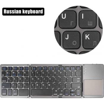 Bluetooth-Compatible Mini Keyboard with Touchpad