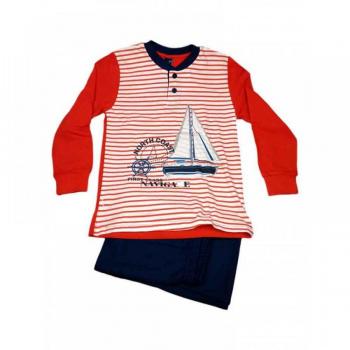 Pigiama maglietta bimbo Navigare rosso blu 6A