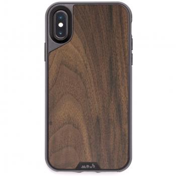 Mous iPhone X/XS Protection Set: Walnut Wood Case + Screen Shield